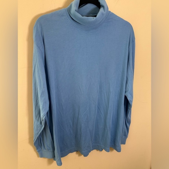 Brooks Brothers Men’s Blue medium 100% performance Pima Cotton Turtleneck - Picture 1 of 7